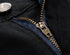 Leather Stitching Zipper Men's Jeans Mid Waist Jeans Straight Pants